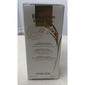 Risarium Perlier Black Rice Double Effect Night Face Cream .84 fl oz x 2 Sealed